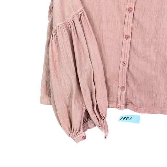 Anthropologie Anama Marjani Blouse Top Womens Small Bell Sleeve Peasant Cottage - Picture 5 of 13